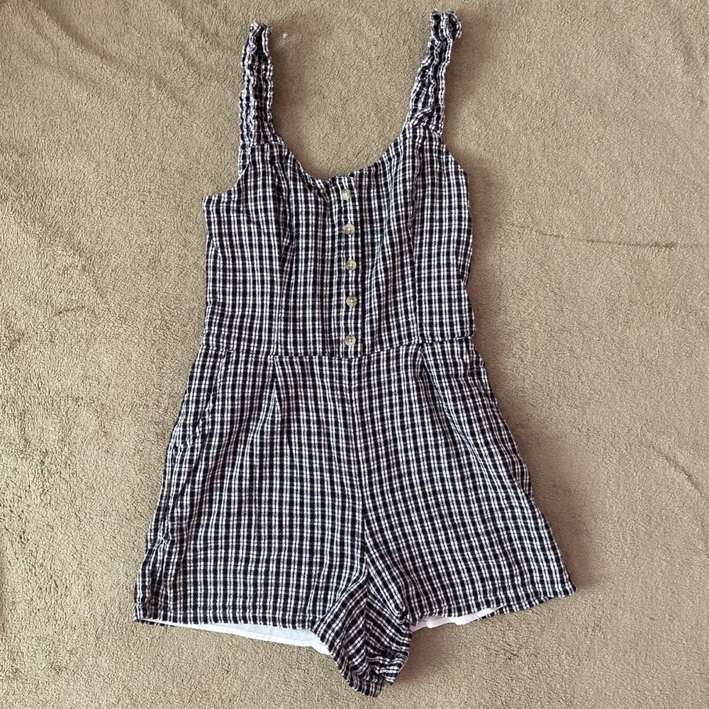 Hollister Gingham Romper